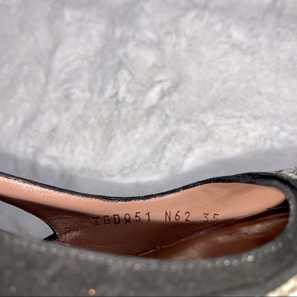 Giorgio Armani Black Suede & Sequins Heels Size 5 - Picture 13 of 14